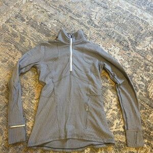 lululemon athletica Grey Half-Zip Long Sleeve Top